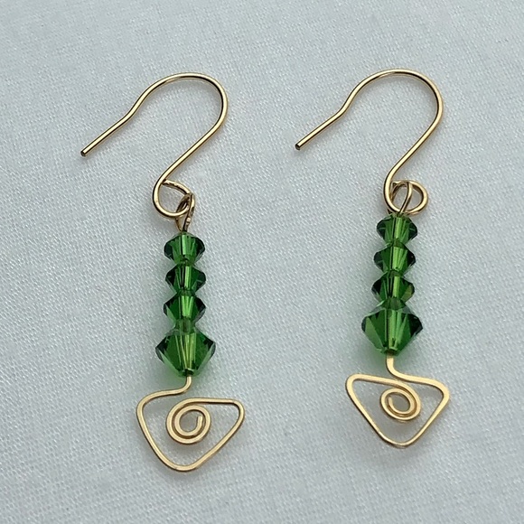 🐷 Handmade Wire Wrapped Earrings - Picture 5 of 5